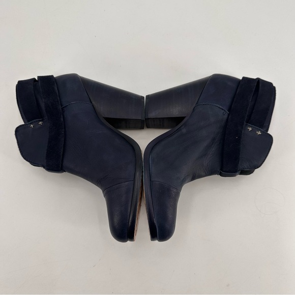 Rag & Bone Blue Harrow Boots Heeled Booties Size 36.5 - Picture 3 of 7